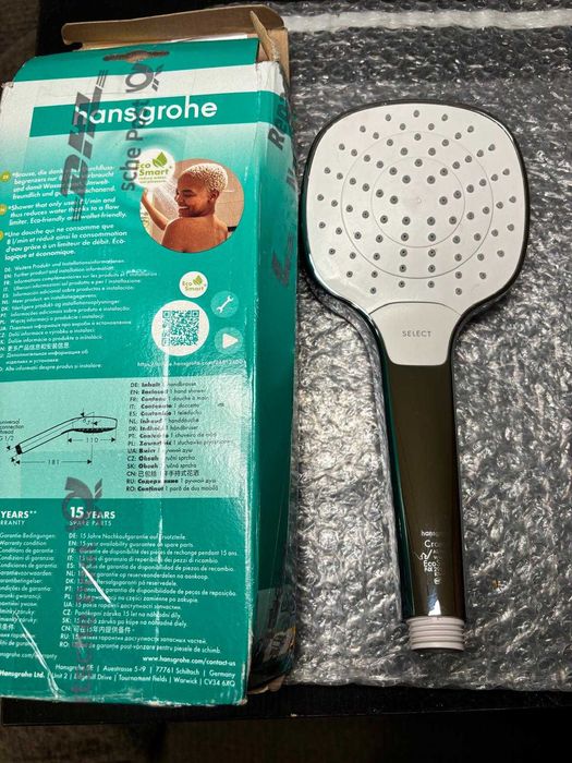 Duș manual hansgrohe Croma Select E Vario EcoSmart alb/crom