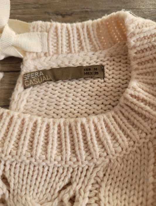 Bluza împletită crem mărimea M