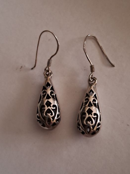 Cercei vintage lungi din argint