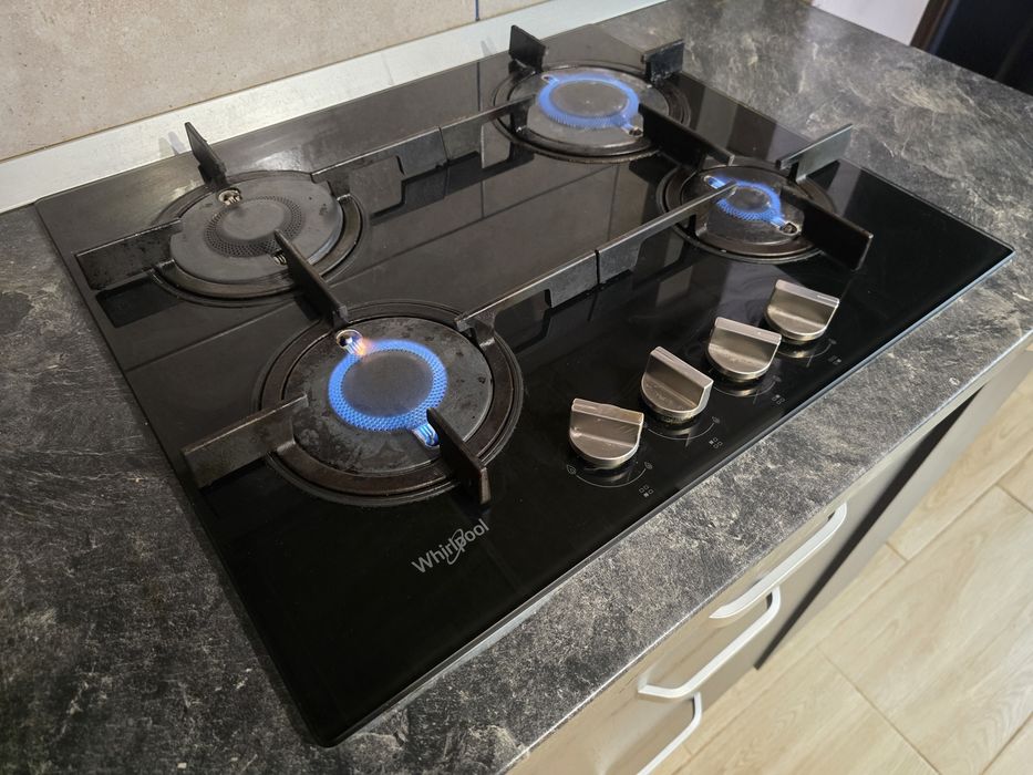 Plita incorporabila Whirlpool PMW64D2/IXL, Gaz, 4 Arzatoare, neagra