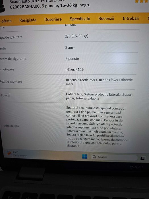 Scaune auto copii JOIE