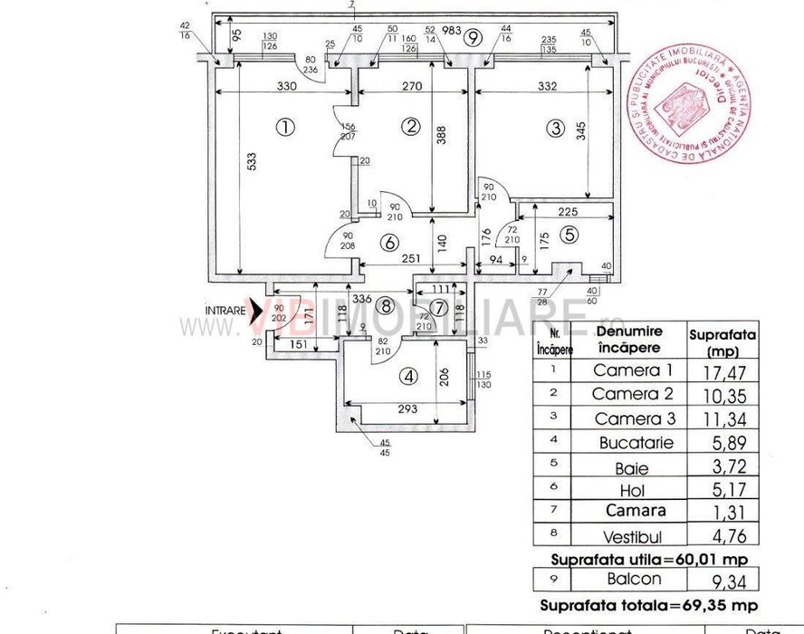 3 Camere - Prelungirea Ghencea - Balcon 9mp