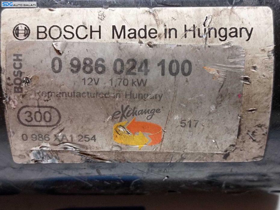 Electromotor cu 11 Dinti Volkswagen Caddy 2.0 TDI CLCA 2010 - Prezent Cod 02Z911023N 0001123028 [M7209]