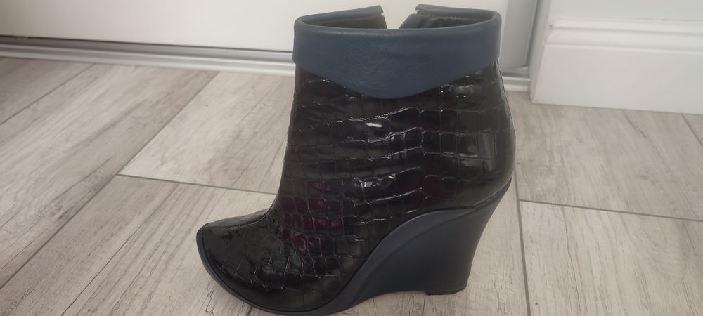 Botine cu platforma D&J Exclusiv, piele, 37
