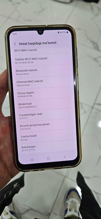 Samsung A24 128gb xotira