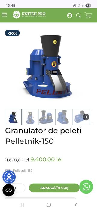 Mașină de peleți/Granulator de cereale Pelletnik-150
