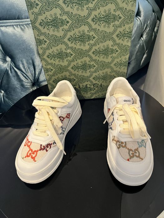 Adidasi Gucci, piele cusatura manuala