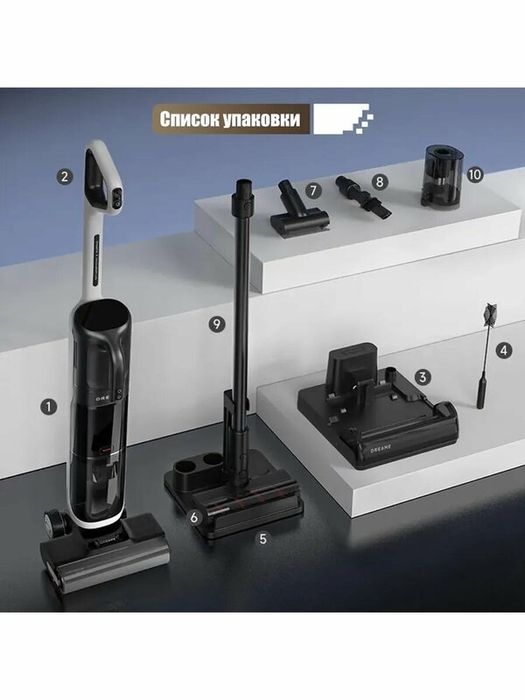 Моющий вертикальный пылесос Dreame H14 Dual/H20UltraMix