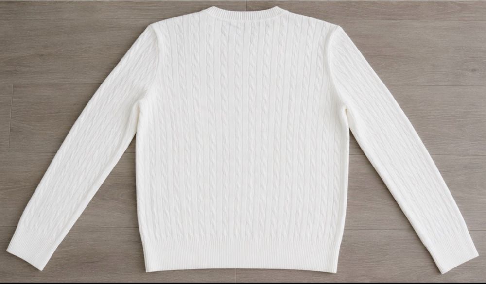Pulover Polo Ralph Lauren Cable Knit Alb – Nou cu etichetă