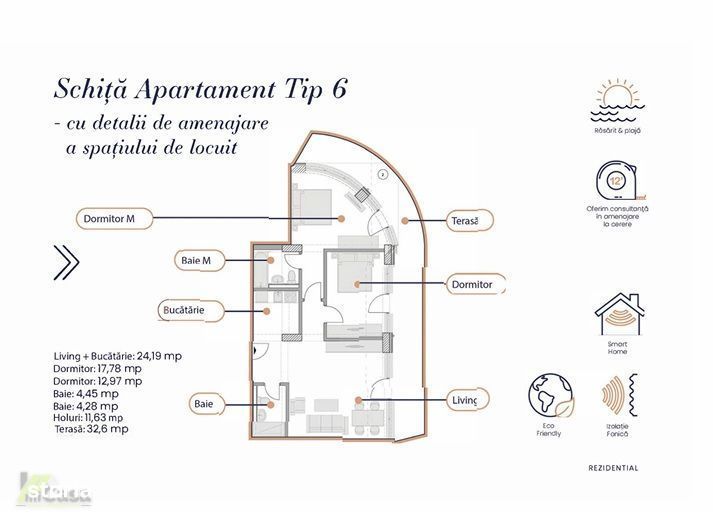 Apartament 3 Camere - Complex Rezidențial WHITE SEA - Mamaia