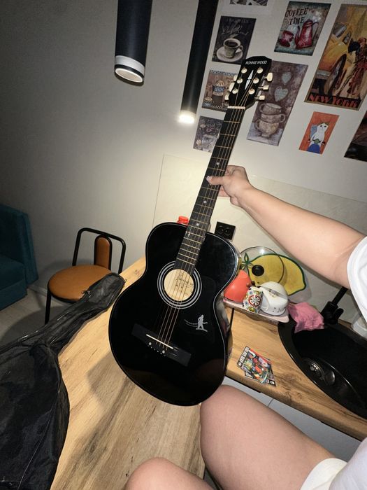 Гитара Гитара Ronnie Wood AG 38- BK CMP AMRWPCM0001 Black