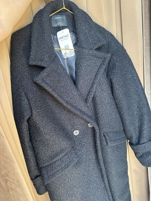 Пальто новое женское ткань букле очень теплое оверсайз Ayollar paltosi