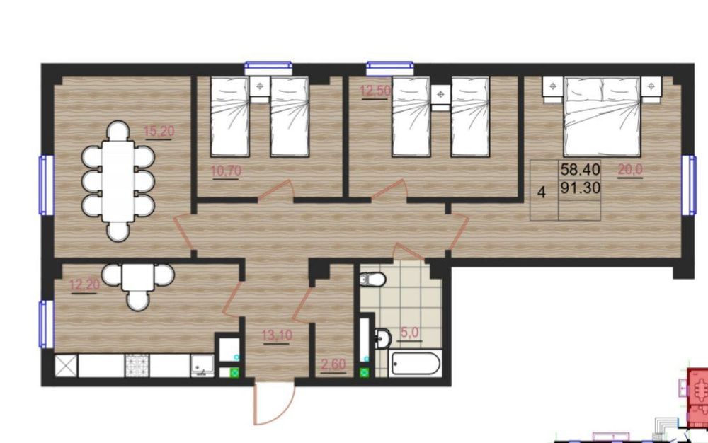 6-ком.дуплекс квартира с кадастром в новостройке Карасу-3