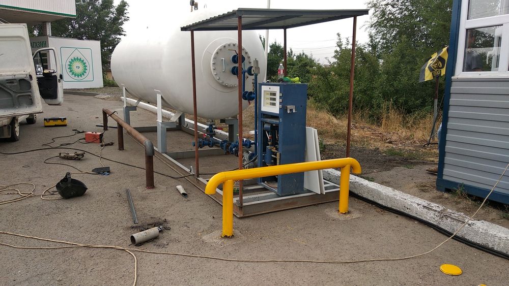 Установка газгольдеров