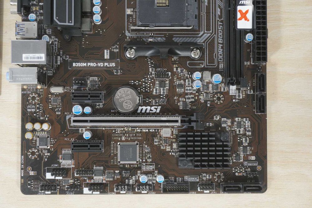 AM4 дънна платка MSI B350m Pro-VD Plus/ 1 RAM слот не работи!/ вкл ДДС