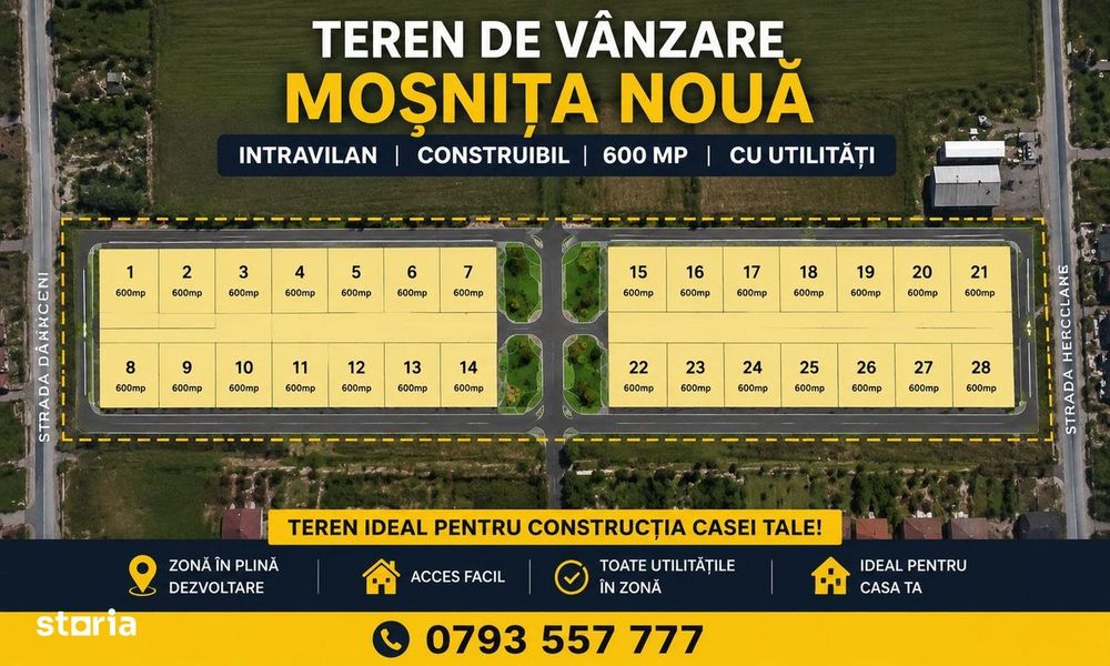 Teren de vanzare,in Mosnita Noua