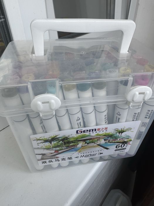 Набор маркеров для скетчинга, двухсторонные