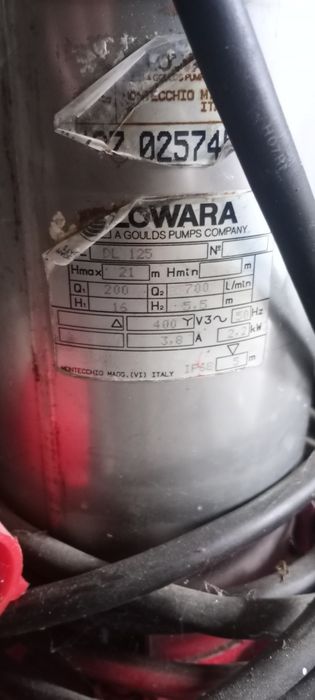 Vand Pompa sumersibila Lowara  380.Motor 2,2 Kv