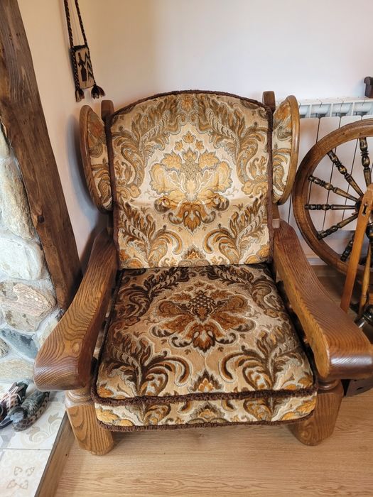 Vand set canapele salon rustice,antic,brate lemn masiv stejar