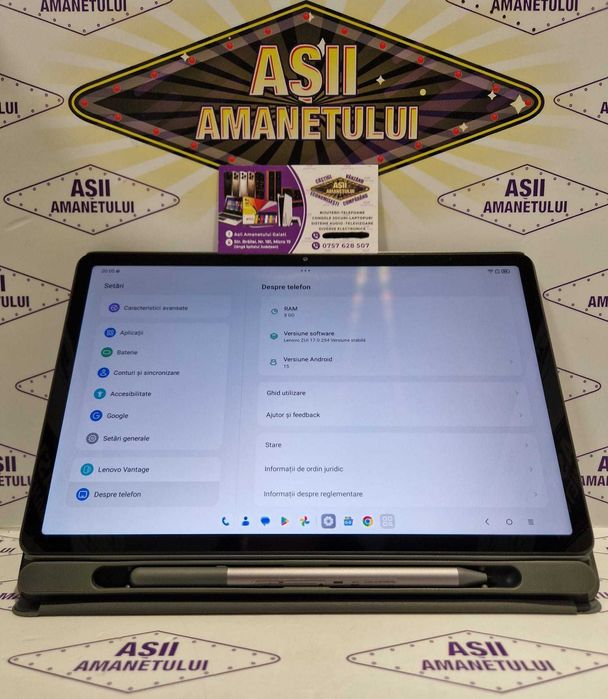Tableta LENOVO Tab M11, 8GB RAM, 128GB, Wi-Fi + SIM cu husa si Pen