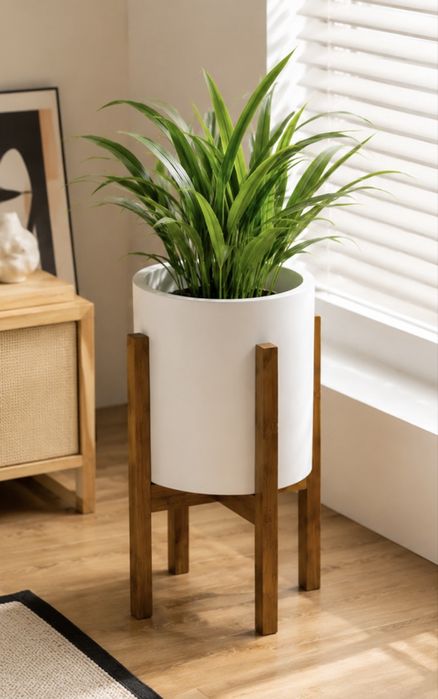 Suport pentru flori BAMWORLD din bambus – design modern, pentru interior și exterior – NOU