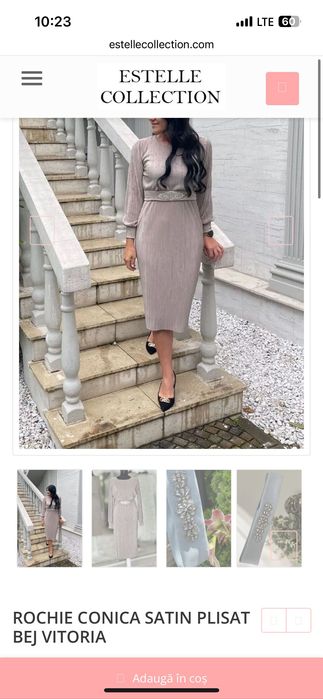 Rochie Estelle bej, marimea S