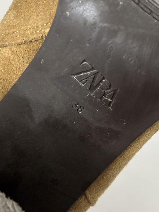 Боти от естествена кожа, номер 38, от Zara