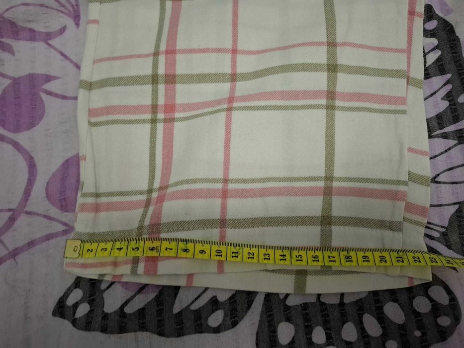 Pantaloni  dama alb-roz