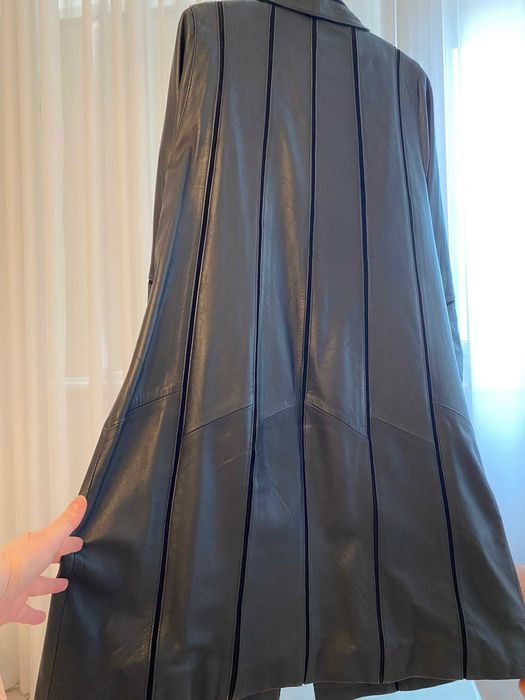 Haina piele naturala,marca “Show Leder Collection” Italy, gluga, blana