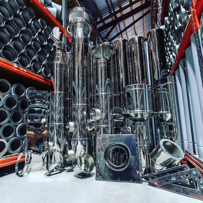 Coș de fum Horn Burlane din inox izolate!