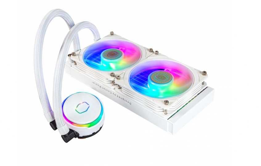 НОВ!!! Компютърен вентилатор Cooler Master, MasterLiquid PL240 Flux, бял