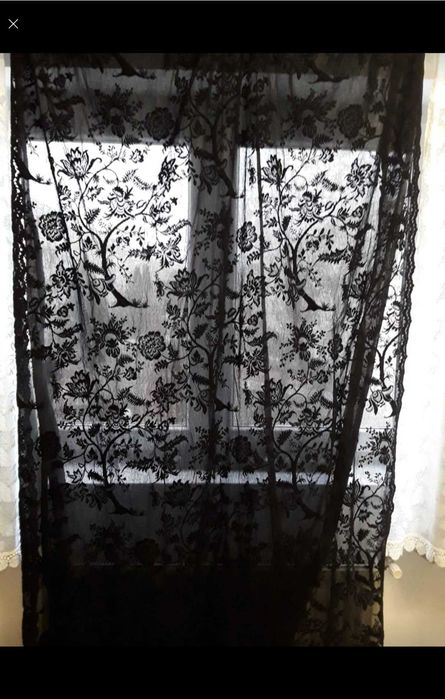 Perdele negre 230/130cm 2bucăți