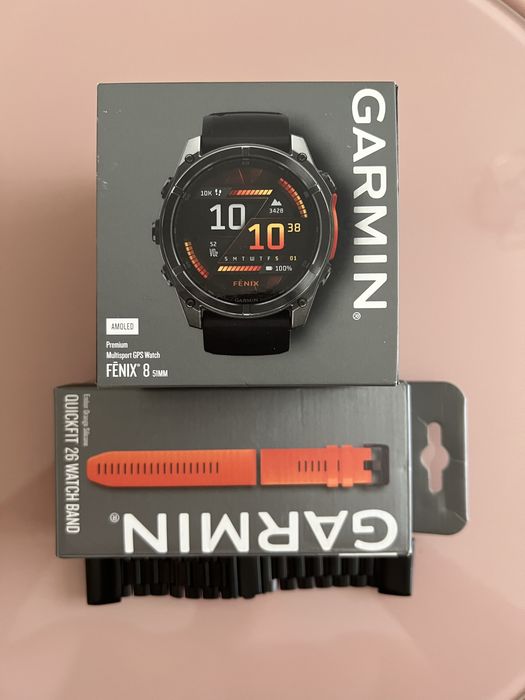 Garmin Fenix 8 AMOLED 51 mm – stare foarte bună, 3 brățări, garanție până în ianuarie 2027
