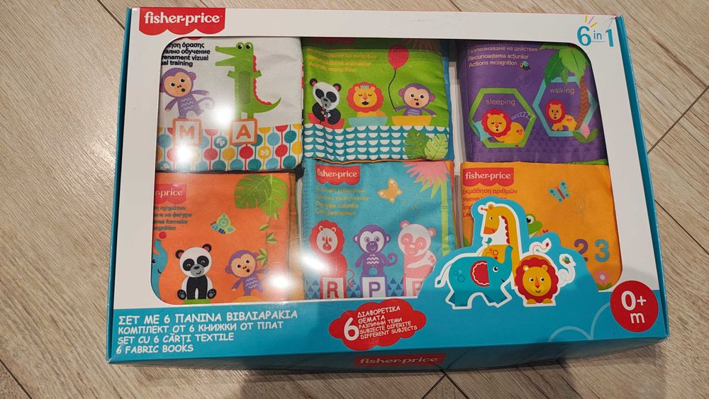 Комплект текстилни книги, Fisher Price, 6 части