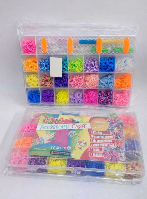 Голям комплект ластички за плетене Loom Bands с всички аксесоари