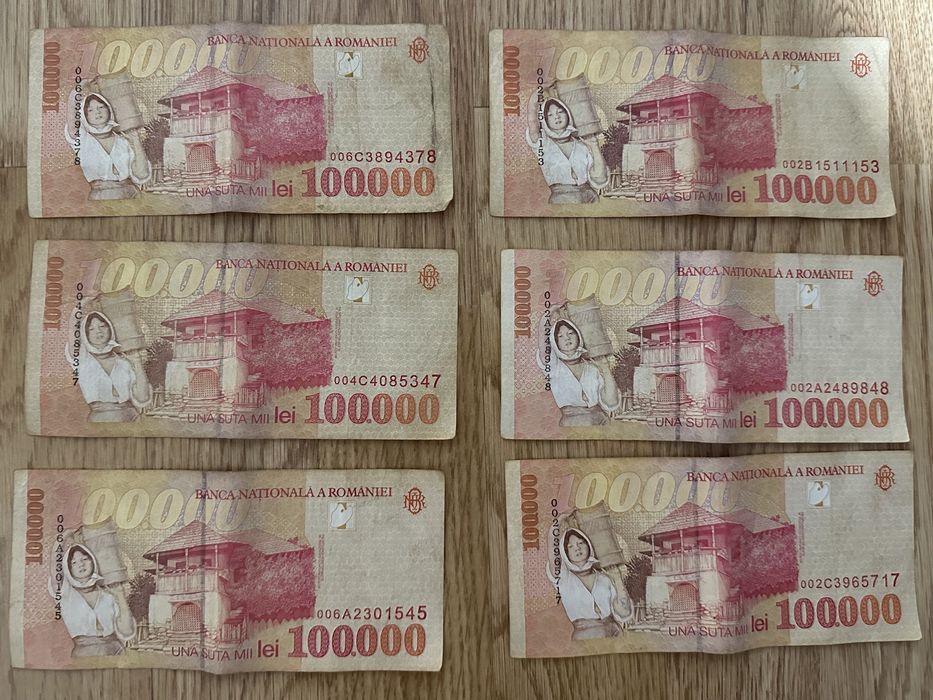 Bancnote colectie 100.000 Lei - anul 1998