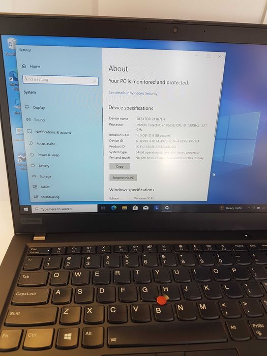 Lenovo ThinkPad T490s Intel® Core™ i7-8565U, Impecabil