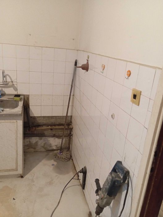 Къртене на баня, комини, подпрозорец, замазка, тухли, бетон