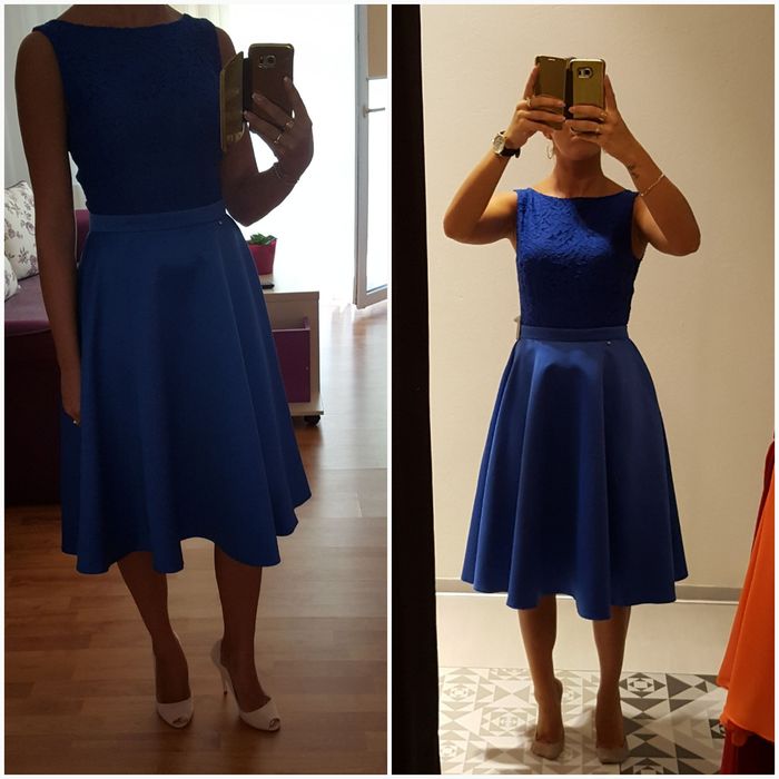 Rochie midi albastră