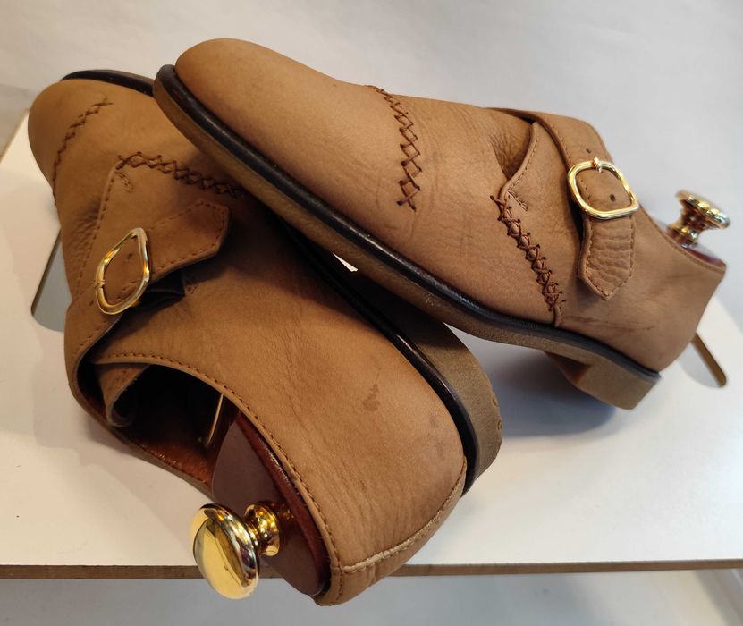 Pantofi single monk 39 premium Yearling piele naturala moale nappa