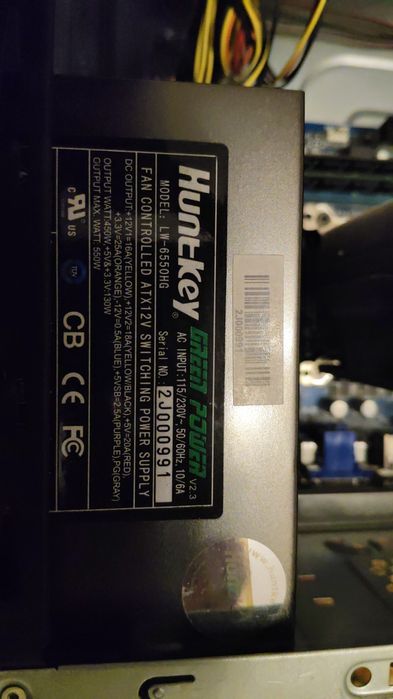 Блок питания Huntkey LW-6550HG 550W ATX12V (Green Power) для ПК