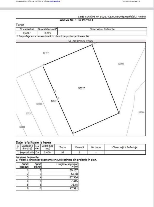 Vând teren intravilan în Hinova, langa dunare, cadastru , 2/3 loturi