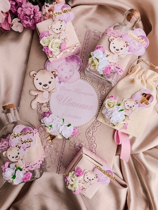 Комплекти за кръщене с велур