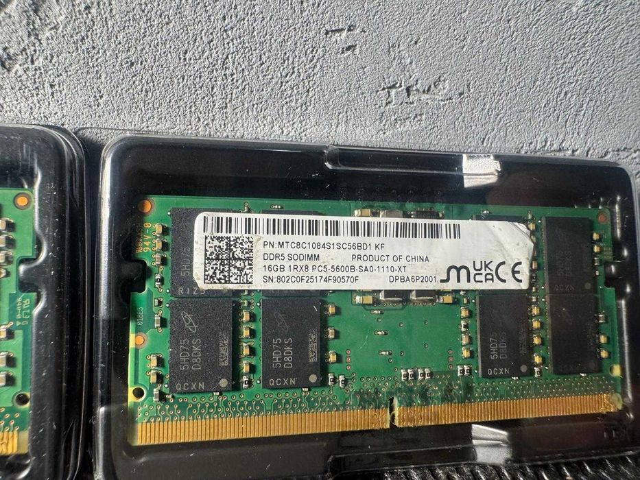 Kit RAM Micron 32GB 2x16GB DDR5 5600MHz SODIMM Laptop