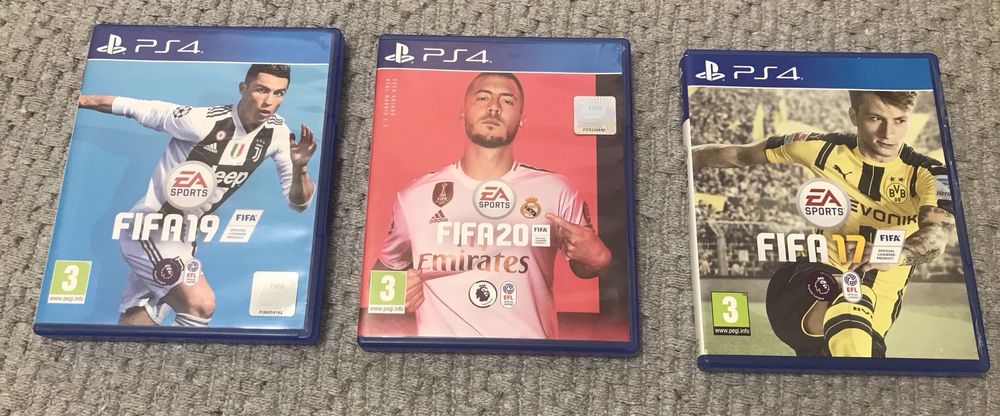 Три игри Fifa 2017 + 2019 + 2020 за плей стейшън 4 PS4