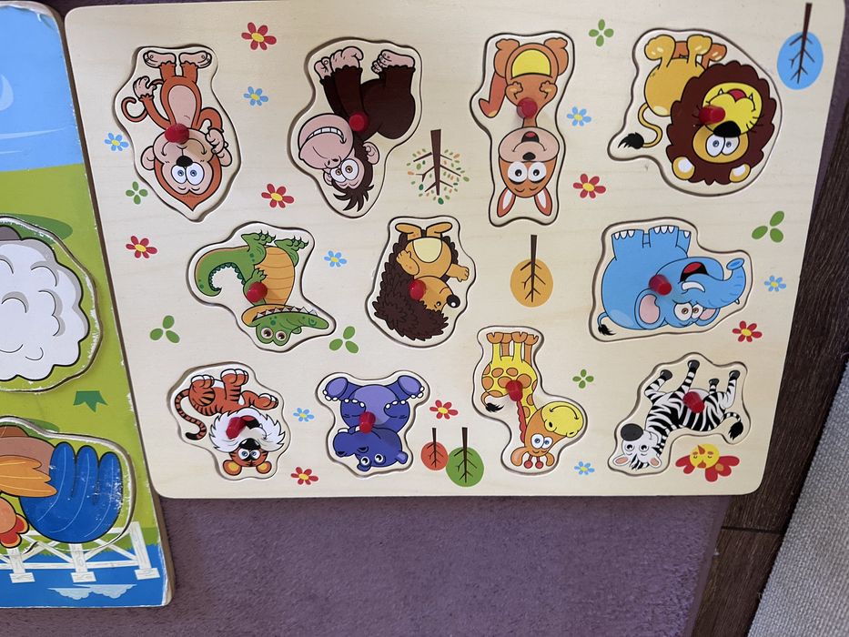 Дървени пъзели най-малки