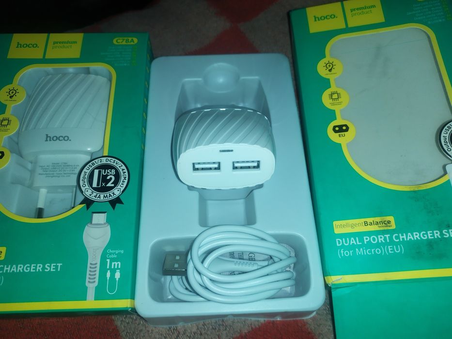 Продам новые зарядные устройства для телефонов с двойным выходом. ype