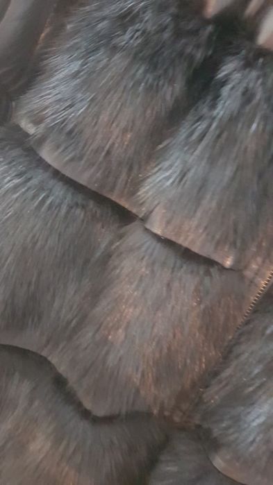 Зимний пуховик! Кожа+норка