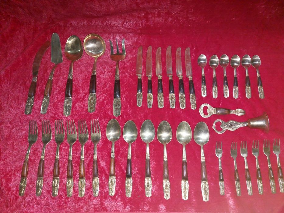 Набор латунавай ложка вилки Таиланд