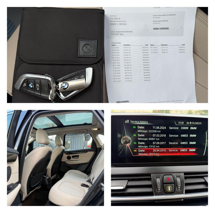 Bmw 220 d  190 cp X-Drive (4x4) Luxury Line, Fabr 2015 , Led Xenon Adaptiv , Panoramic , Incalzire ,Head-up , Camera  , Carte Service + Istoric Km  !!